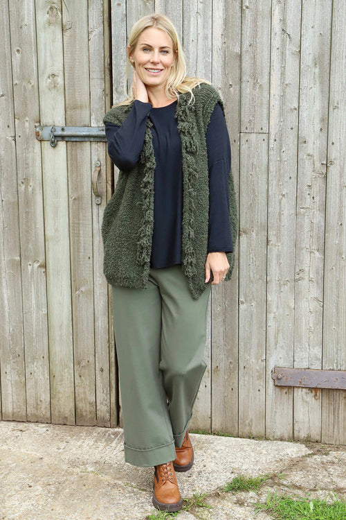 Caroline Knit Gilet Khaki