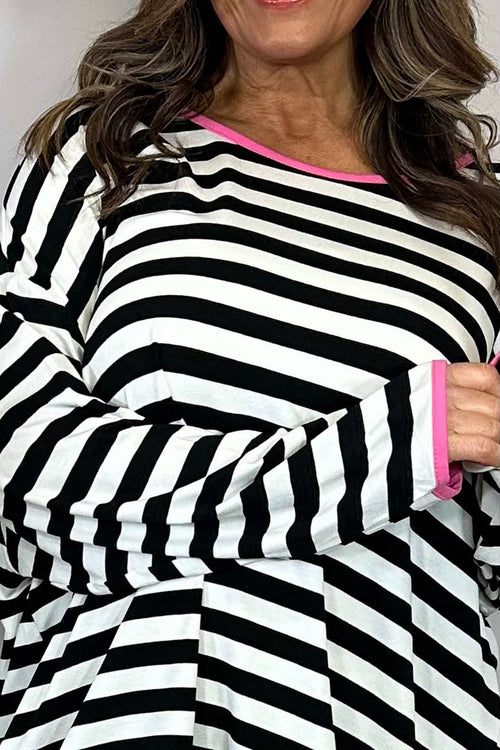 Ariella Stripe Top Black - Image 3