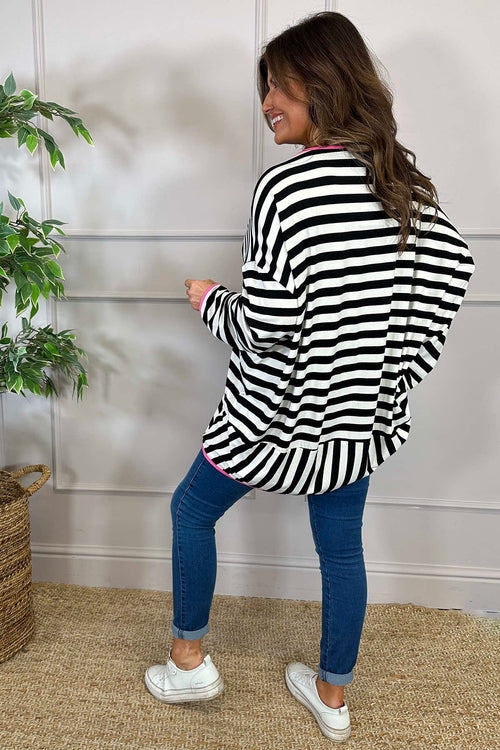 Ariella Stripe Top Black - Image 4