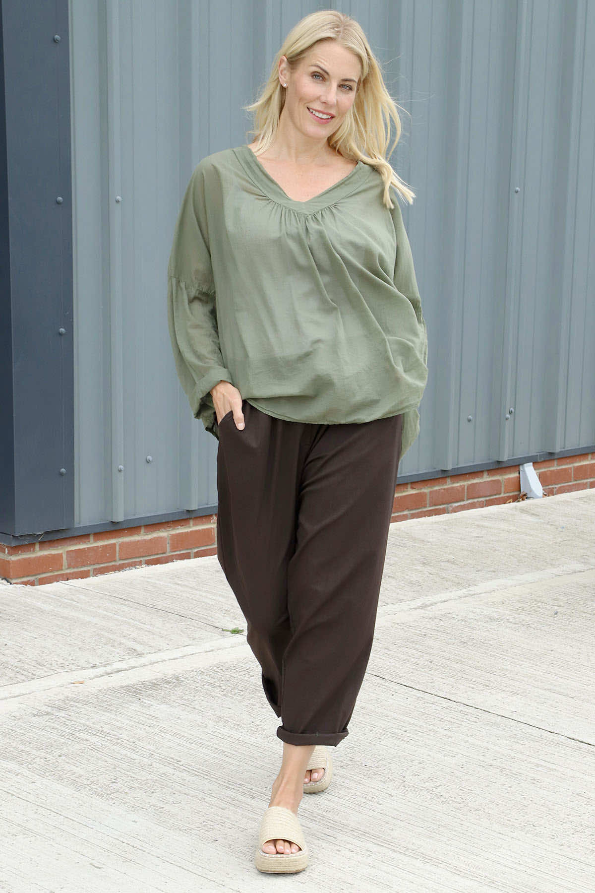 Bethany Cotton Trousers Cocoa