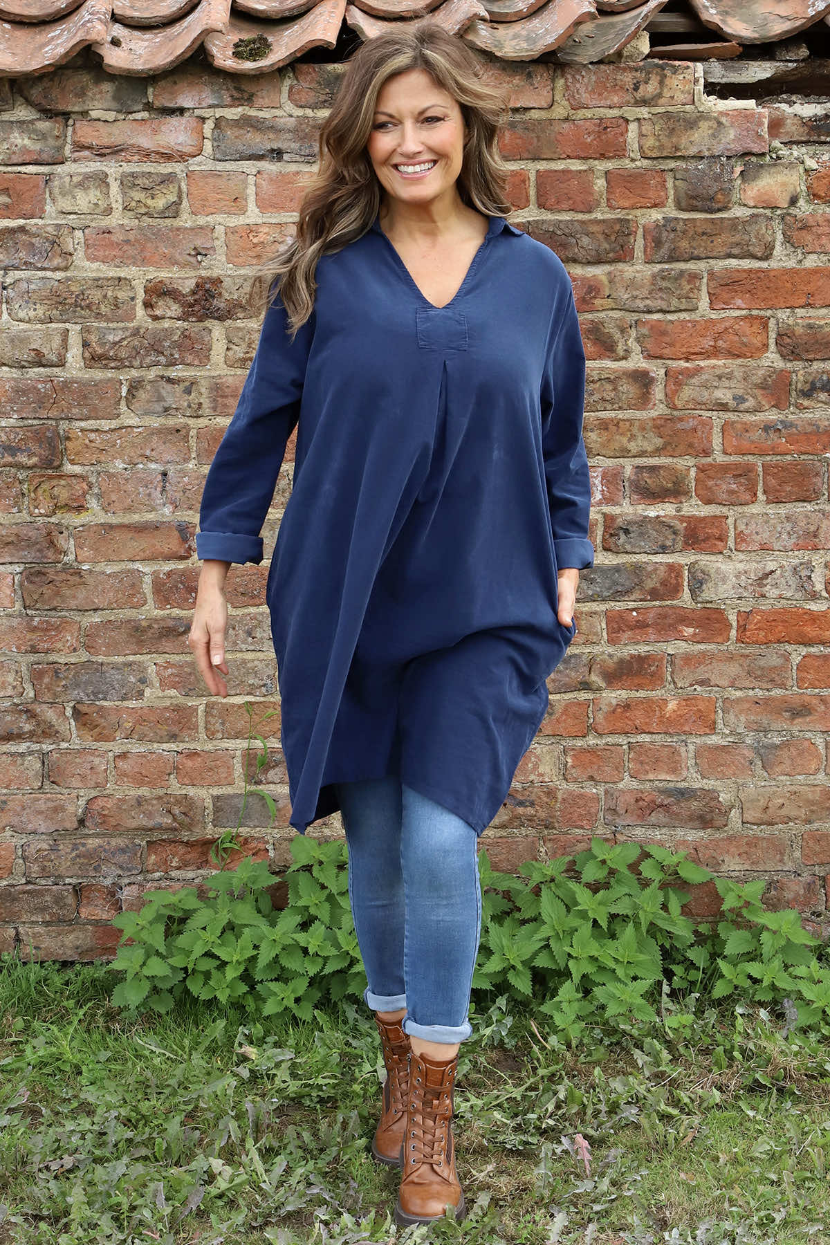 Imogen Needlecord Tunic Navy