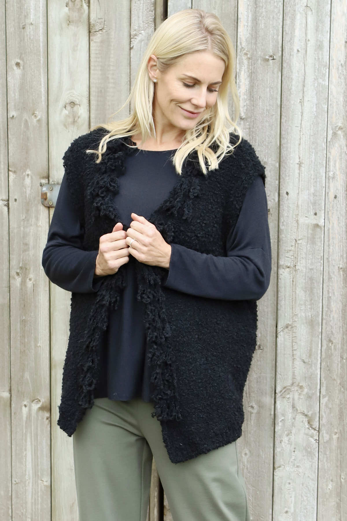 Caroline Knit Gilet Black