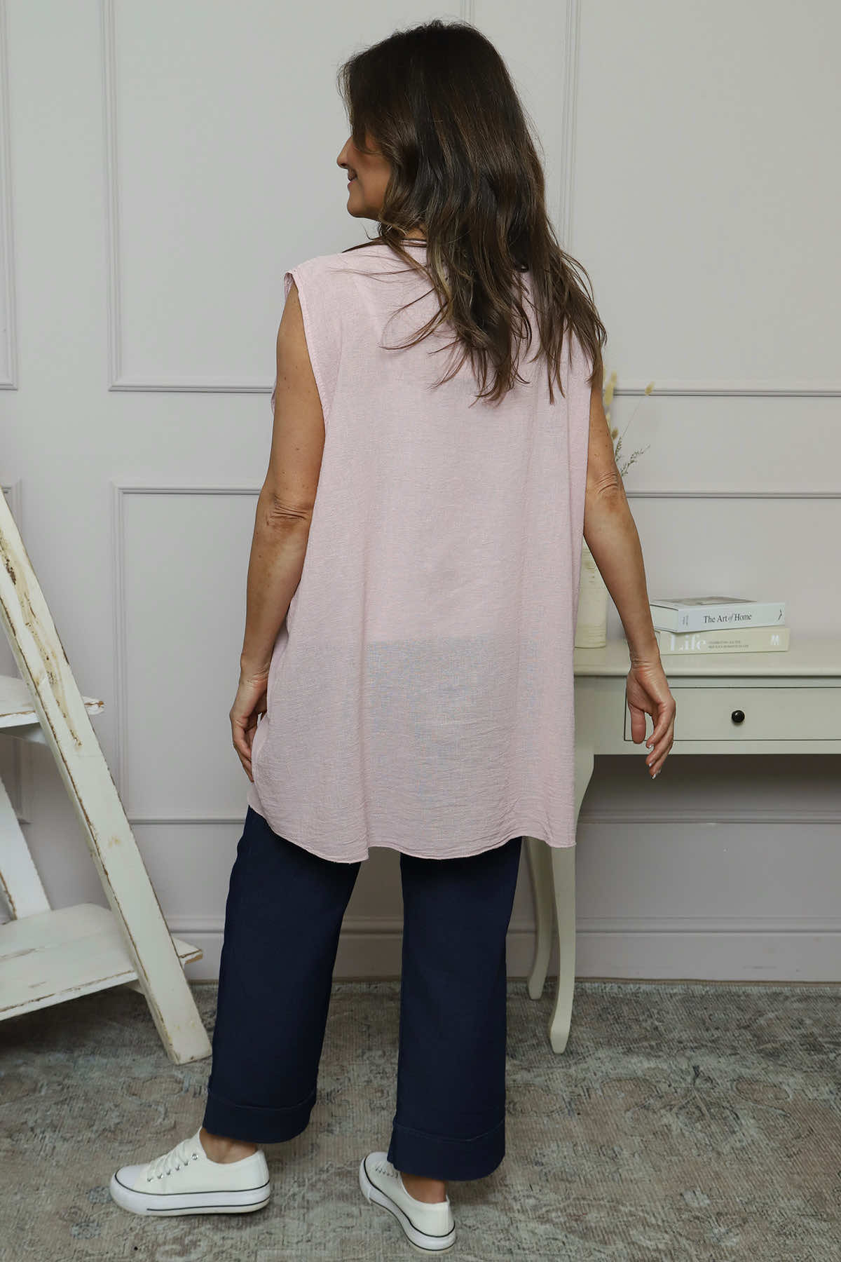 Ferne Sleeveless Cotton Top Pink
