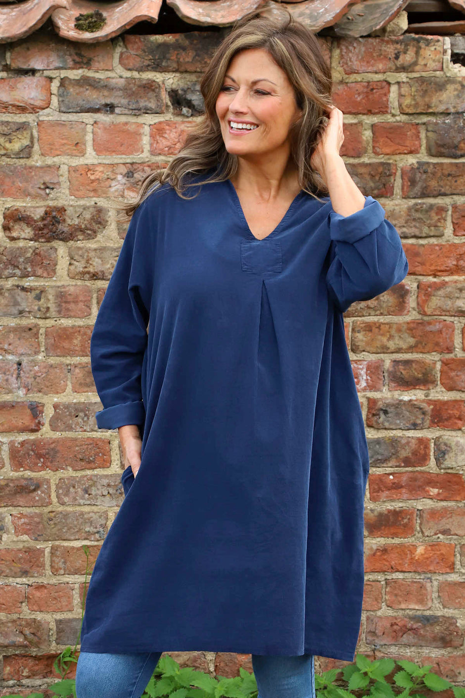 Imogen Needlecord Tunic Navy