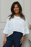Maya Linen Top White