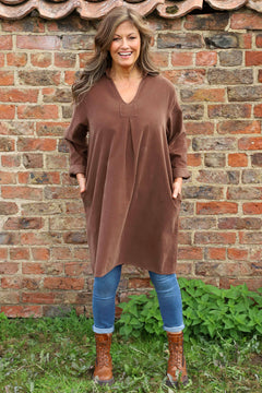 Imogen Needlecord Tunic Cocoa