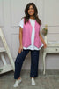 Maryam Linen Waistcoat Fuchsia