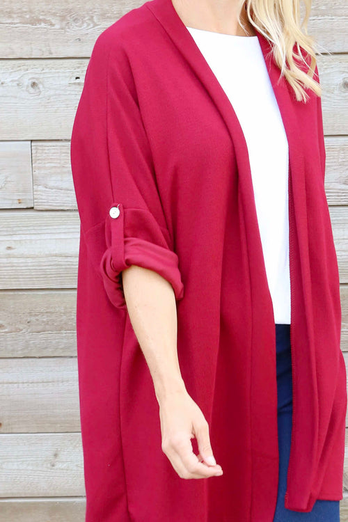 Elissia Knitted Cardigan Wine - Image 3