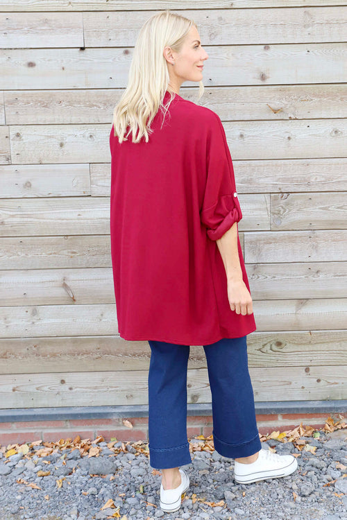 Elissia Knitted Cardigan Wine - Image 4