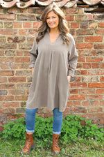 Imogen Needlecord Tunic Mocha Mocha - Imogen Needlecord Tunic Mocha