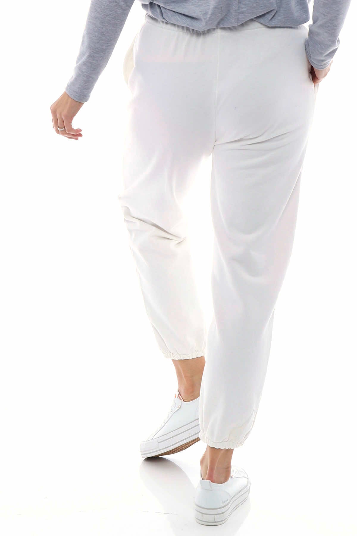 Vienna Cotton Sweat Pants White