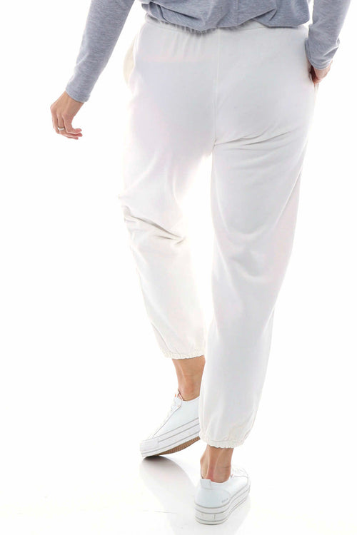 Vienna Cotton Sweat Pants White - Image 5