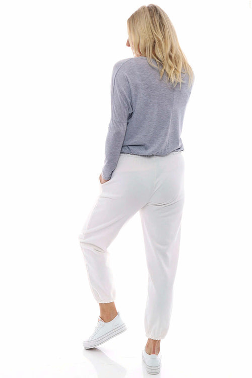 Vienna Cotton Sweat Pants White - Image 6