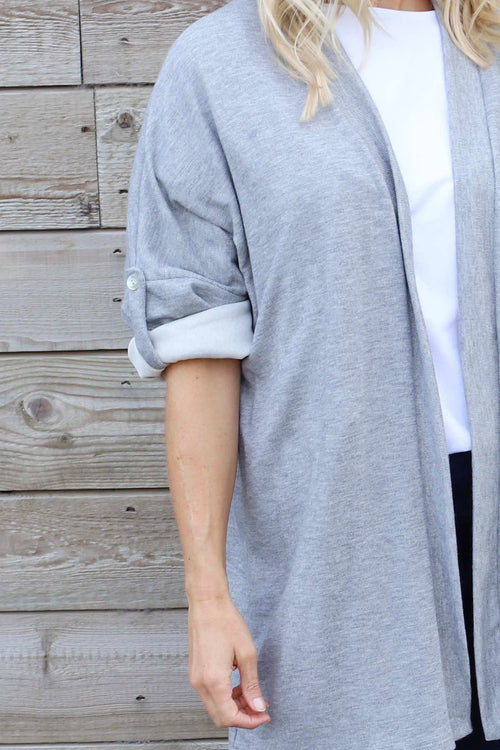 Elissia Knitted Cardigan Grey - Image 3