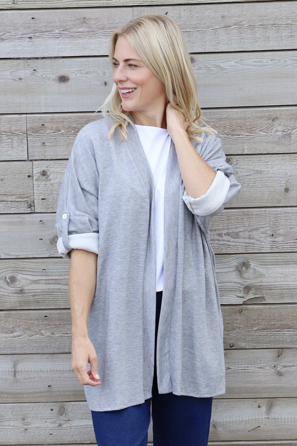 Elissia Knitted Cardigan Grey