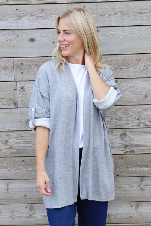 Elissia Knitted Cardigan Grey - Image 2