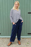 Poppy Needlecord Trousers Navy