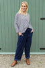 Poppy Needlecord Trousers Navy