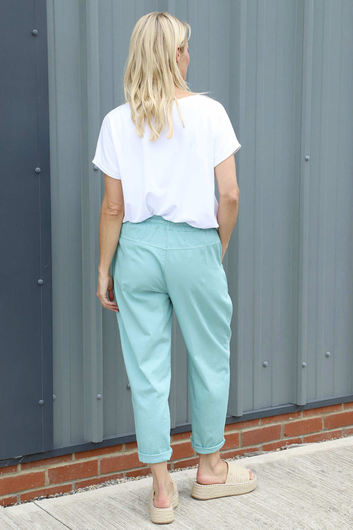 Bethany Cotton Trousers Sage Green