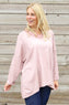 Indira V-Neck Cotton Top Pink