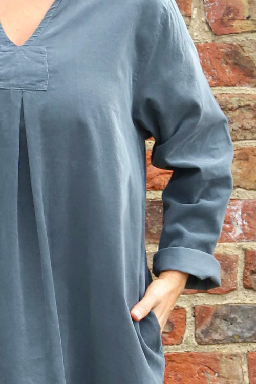 Imogen Needlecord Tunic Mid Grey - Image 3