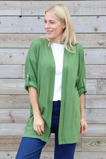 Elissia Knitted Cardigan Olive Olive - Elissia Knitted Cardigan Olive