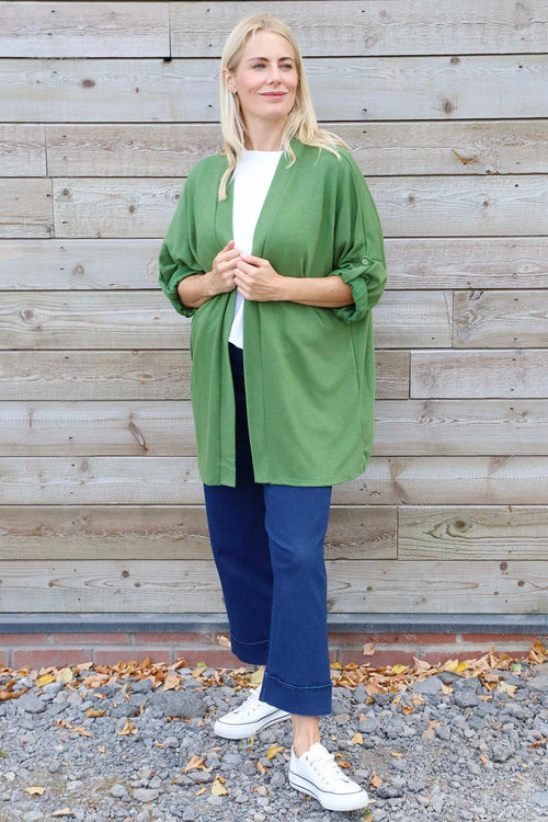 Elissia Knitted Cardigan Olive - Image 2