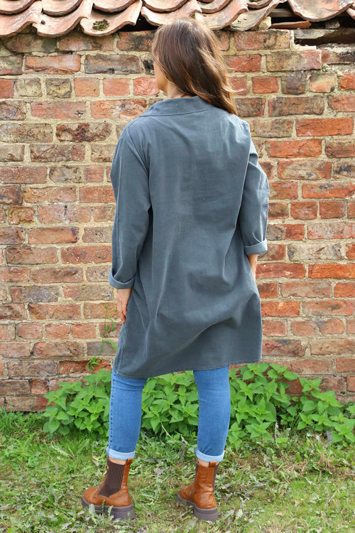 Imogen Needlecord Tunic Mid Grey - Image 4