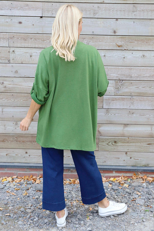 Elissia Knitted Cardigan Olive - Image 4