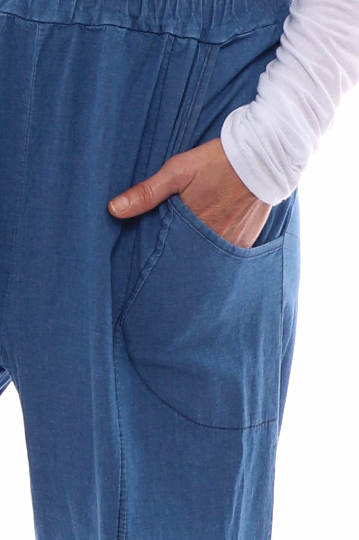 Tirana Denim Pocket Trousers Mid Denim