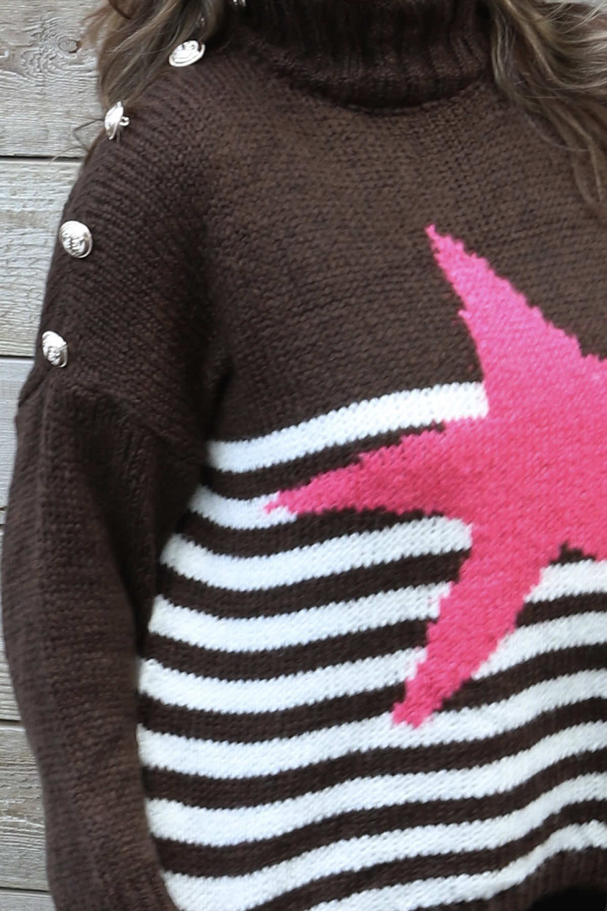 Agata Star Knitted Jumper Cocoa