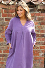 Imogen Needlecord Tunic Purple Purple - Imogen Needlecord Tunic Purple