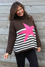 Agata Star Knitted Jumper Cocoa Cocoa - Agata Star Knitted Jumper Cocoa