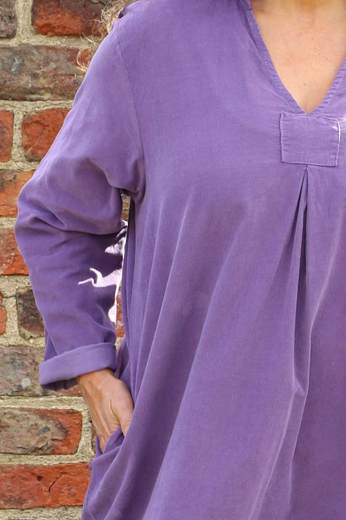 Imogen Needlecord Tunic Purple - Image 3