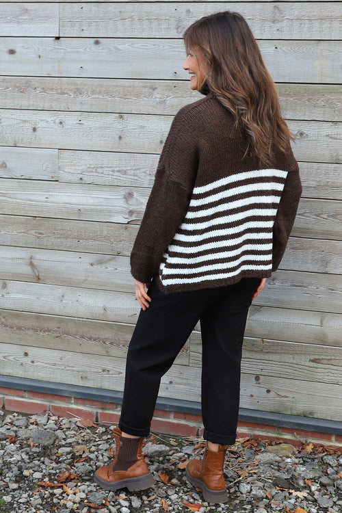 Agata Star Knitted Jumper Cocoa - Image 4