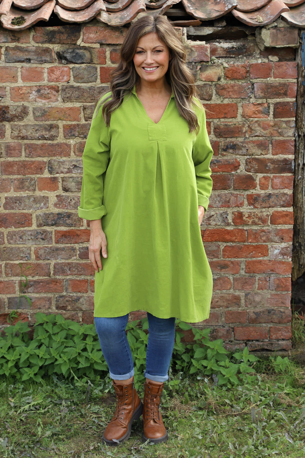 Imogen Needlecord Tunic Green