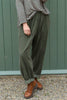 Poppy Needlecord Trousers Khaki