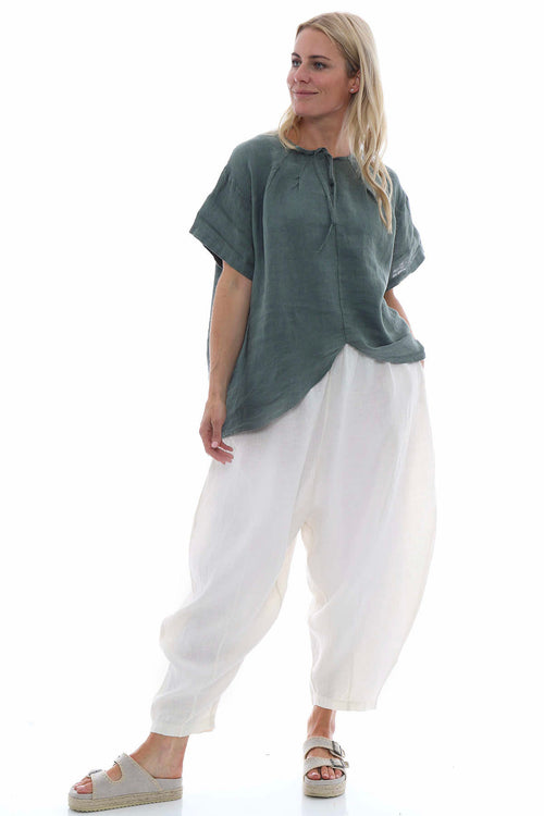 Toni Linen Trousers Cream - Image 1
