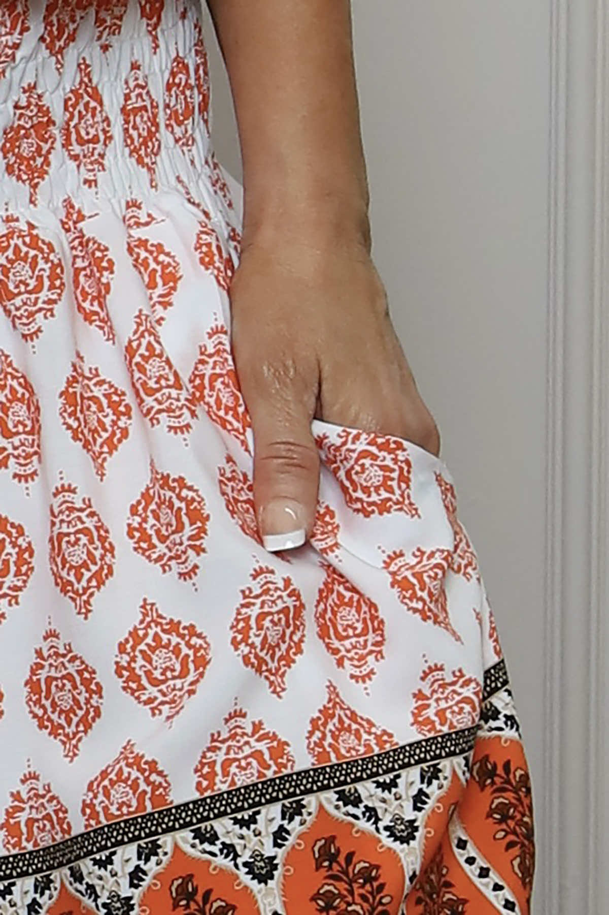 Sohan Print Shorts Orange