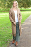 Chelsea Long Knitted Cardigan Camel