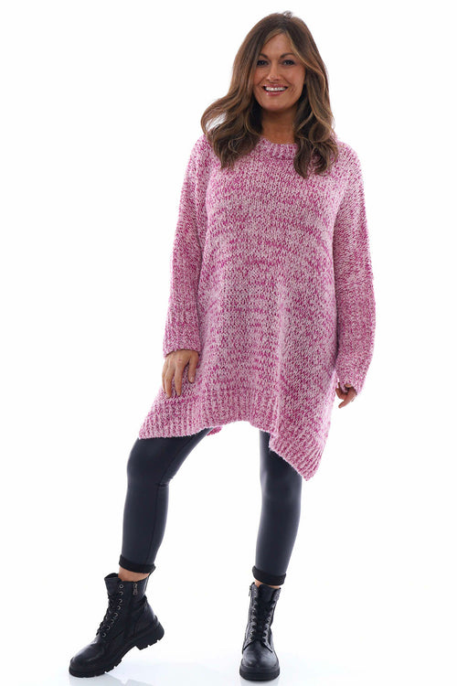 Rochelle Knitted Jumper Fuchsia - Image 3