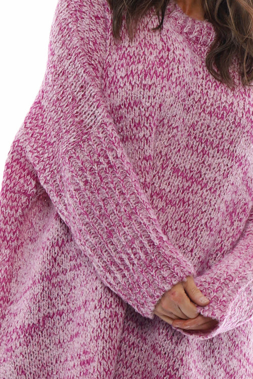 Rochelle Knitted Jumper Fuchsia - Image 5