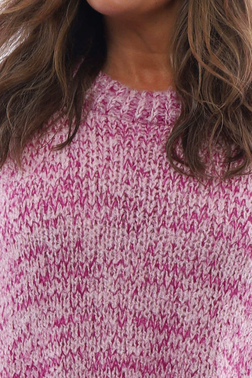 Rochelle Knitted Jumper Fuchsia - Image 6