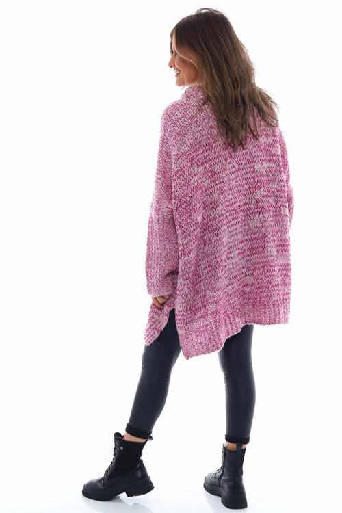 Rochelle Knitted Jumper Fuchsia - Image 8