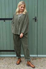 Kristen Needlecord Jacket Khaki Khaki - Kristen Needlecord Jacket Khaki