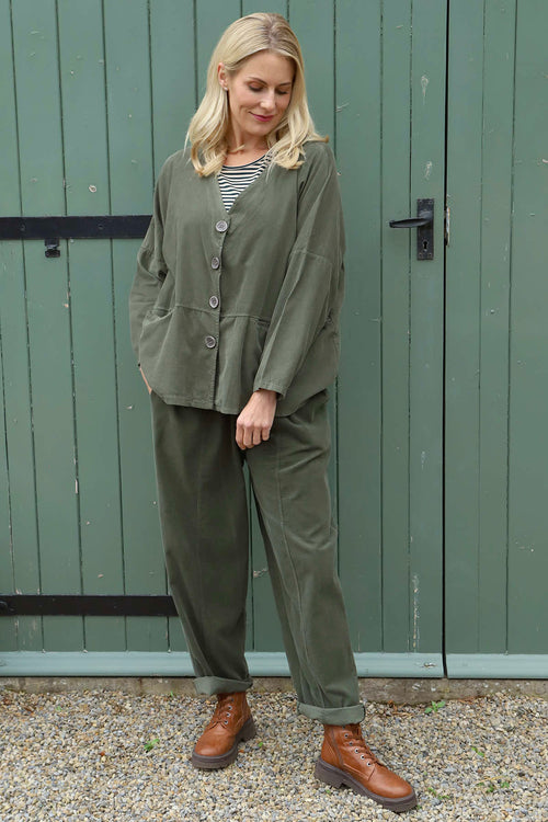 Kristen Needlecord Jacket Khaki