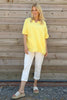 Leonie Crinkle Cotton Top Yellow