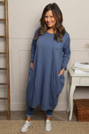 Alina Cotton Dress Blue