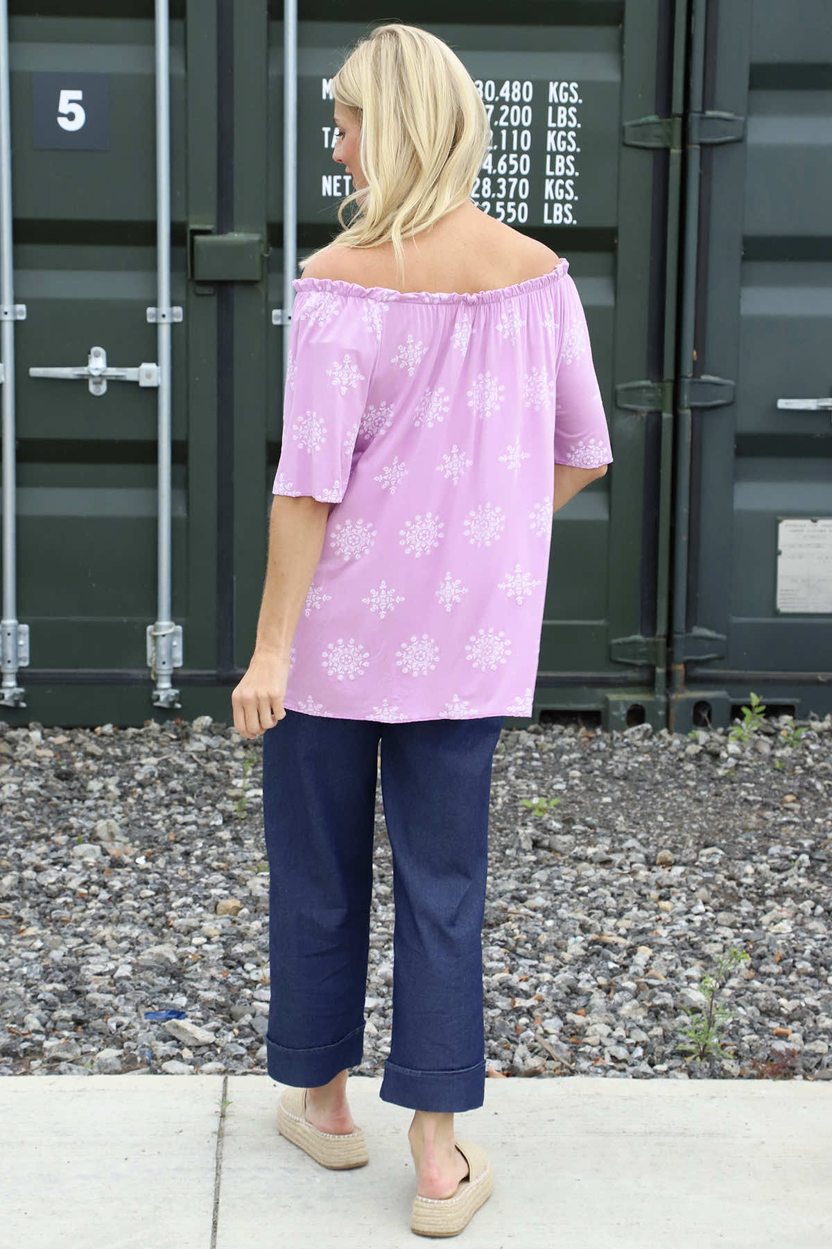 Elari Print Top Lilac