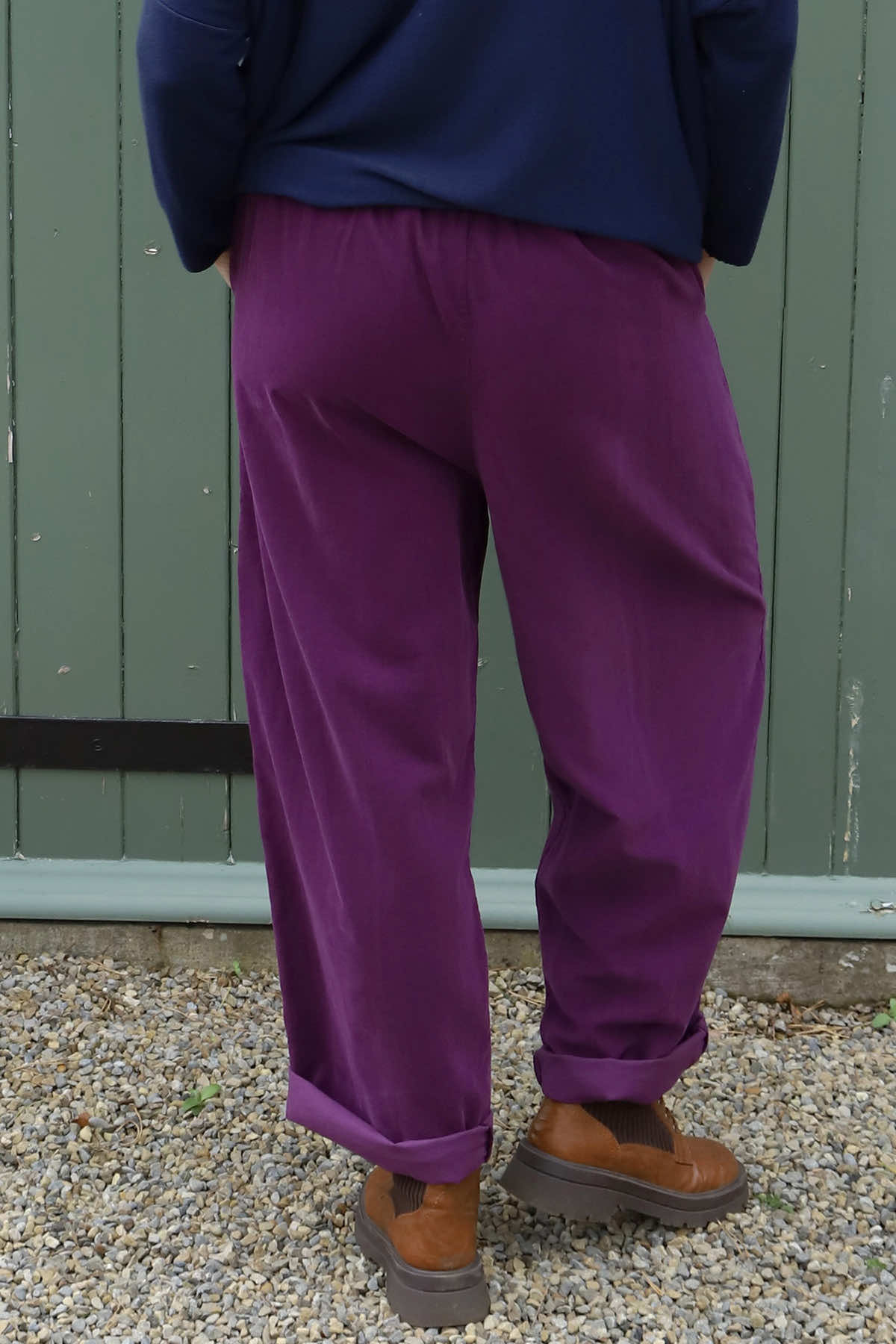 Poppy Needlecord Trousers Berry